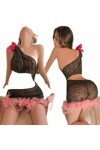SHANHE Femmes Sexy Flamingo Queen Lingerie Jeu de Rôle sous-Vêtements Ensemble Secrétaire Tentation Passion Cosplay Discothèq