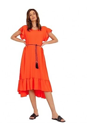 FASHION RELEVANCE Femme Vert Foncé, Orange, Taille unique