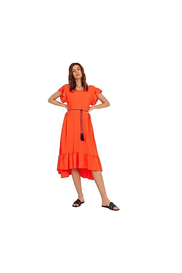 FASHION RELEVANCE Femme Vert Foncé, Orange, Taille unique