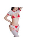 Costume décolière pour cosplay - Lingerie japonaise - Uniforme féminin - Perspective sexy Bleu1 