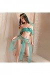 Temptshow Cosplay de geisha asiatique chinois pour femme style chinois Cheongsam Lingerie japonaise Anime Costume vert 