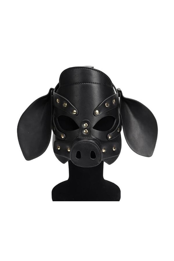 VineRy Masque Complet en Cuir Ajustable pour Chiot avec Capuche Accessoires Exotiques pour Dropshipping de Nouveau Costumes C