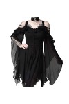 SHANHE Femmes Vintage Gothique Robe L-5XL Rétro Hors Épaule À Bretelles Cosplay Costume Printemps Femme Robes pour La Fête Sp