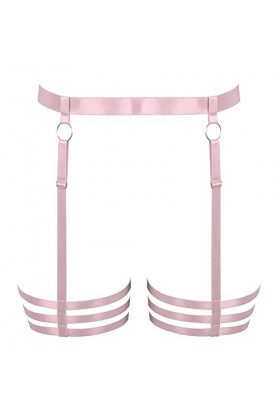 BYDHSS Porte-jarretelles punk pour cuisse et jambe, harnais creux pour femme, grande taille, gothique, Halloween, Vert Fruit,