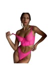 Sexy Lingeries sous-vêtements Neon Intimate Underwired Fish Boned Longline Bras and Panty Set 2 Piece Sheer Mesh Outfit Sexy 