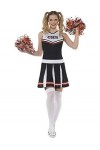 Cheerleader Costume, Black M 