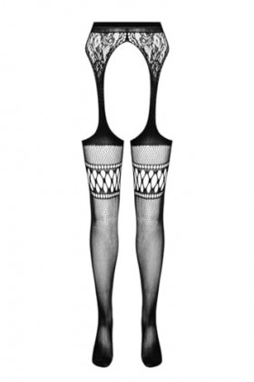 Passion Ouvert S026 Erotic Line Collants, Noir , taille unique