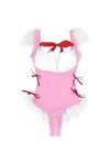 SHANHE Womens Princess Fancy Dress Up Bowknot Ruffle Maid Cosplay Sexy Costumes Clubwear Femme Plissé Fermeture Éclair Entrej