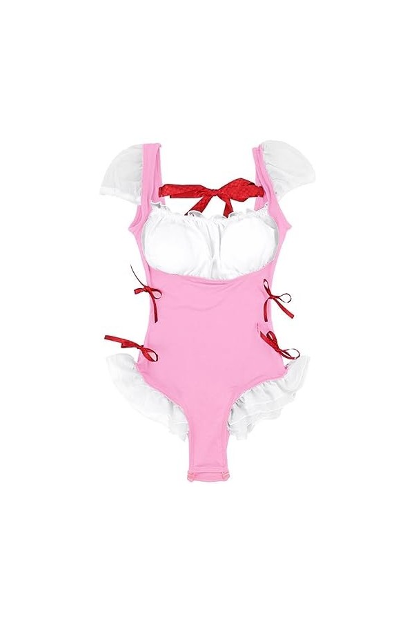 SHANHE Womens Princess Fancy Dress Up Bowknot Ruffle Maid Cosplay Sexy Costumes Clubwear Femme Plissé Fermeture Éclair Entrej