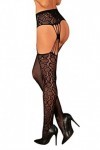 Obsessive Bas avec Porte-Jarretelles Une Pièce S821 Stockings, Noir,M
