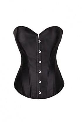 CHOUBAGUAI Gorset Corset simple et élégant en satin surpoitrine bustier grande taille vêtements sexy femme 6XL pour femme bal
