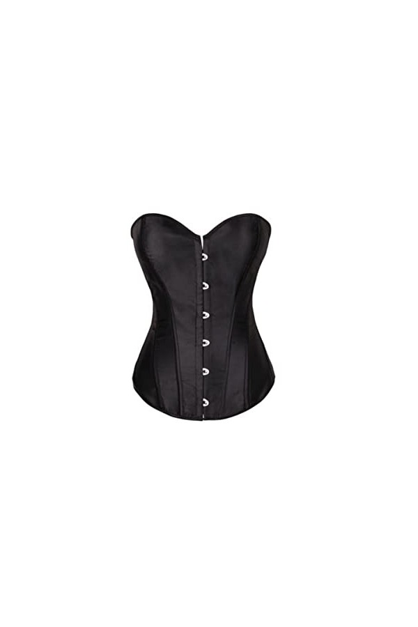 CHOUBAGUAI Gorset Corset simple et élégant en satin surpoitrine bustier grande taille vêtements sexy femme 6XL pour femme bal
