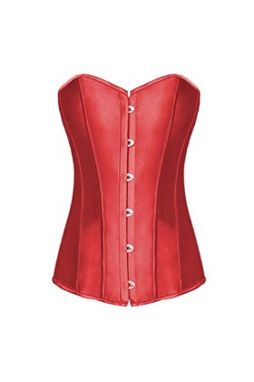 CHOUBAGUAI Gorset Corset simple et élégant en satin surpoitrine bustier grande taille vêtements sexy femme 6XL pour femmes ba