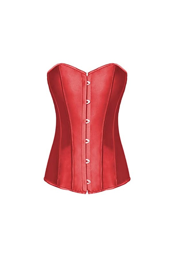 CHOUBAGUAI Gorset Corset simple et élégant en satin surpoitrine bustier grande taille vêtements sexy femme 6XL pour femmes ba