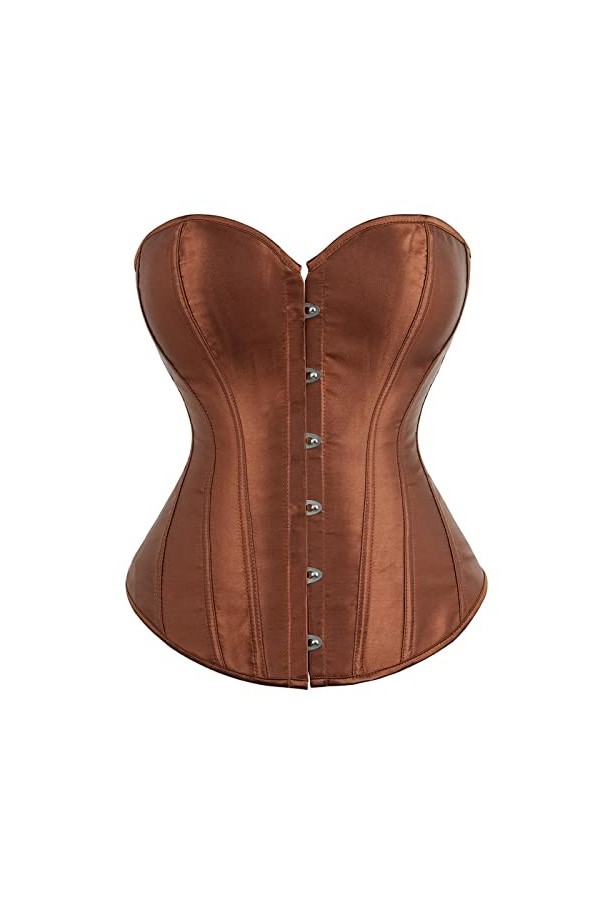 CHOUBAGUAI Gorset Corset simple et élégant en satin surpoitrine bustier grande taille vêtements sexy femme 6XL pour femmes ba