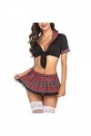 CABULE Costume détudiant sexy pour femmes, sous-vêtements, nuisette sexy, uniforme dinfirmière, pour jeu de rôle, z389, noi