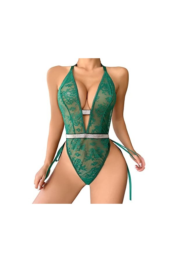 LDZYXY Femmes Sexy Cosplay Costume Mignon Sexy Lingerie Ensemble Dentelle Bretelles Camouflage et Culotte poupée Pyjama Linge