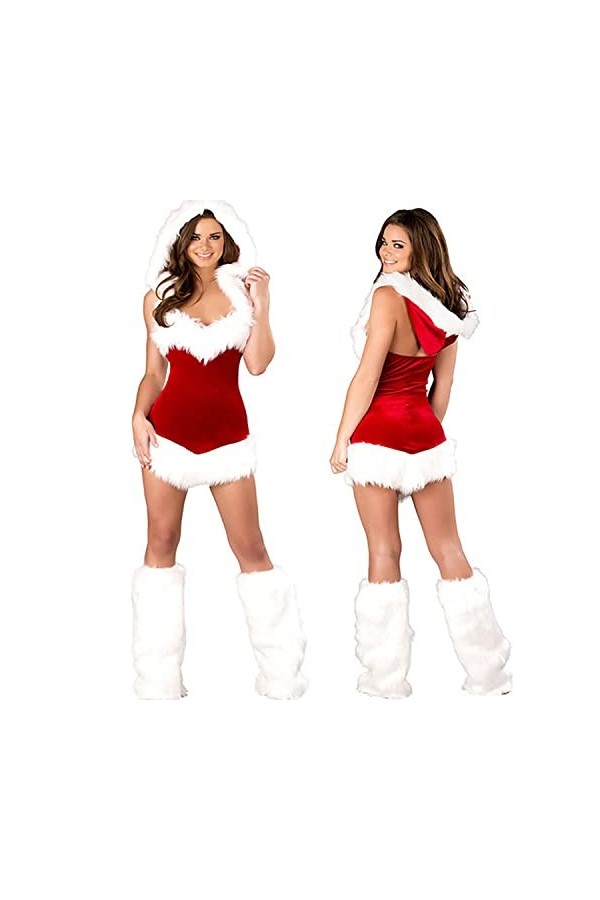 Yu Liao Sexy Mrs Claus Costume Femmes Noël Santa Costume Déguisements Outfit Taille Unique Hot Holiday Fantasy Mini Robes pou