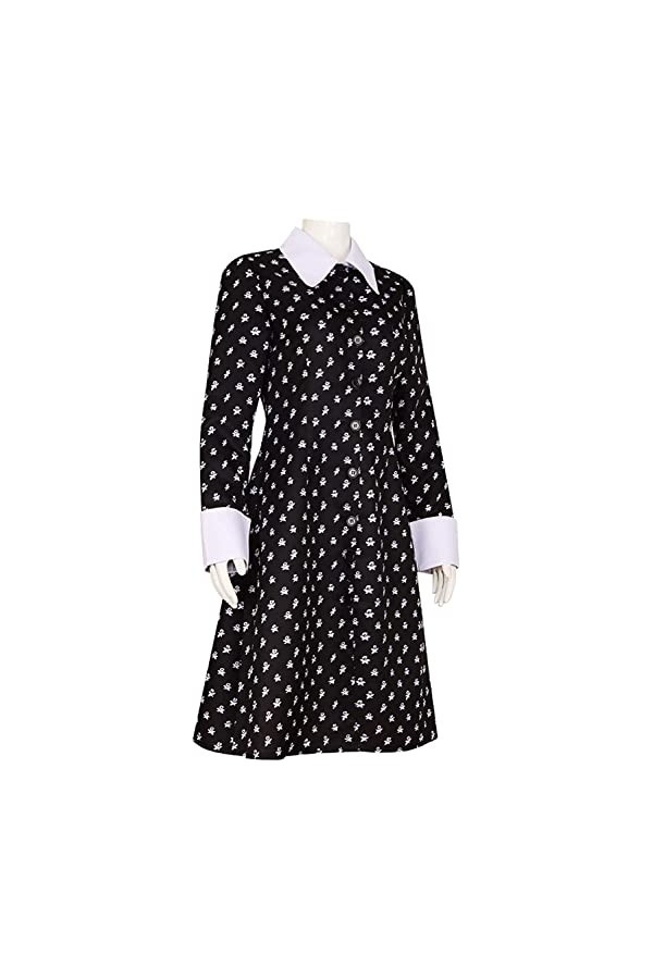 Robe Mercredi Addams pour fille, déguisement Mercredi Addams, tenue pour femme, Mercredi Addams, costume robe, uniforme Never