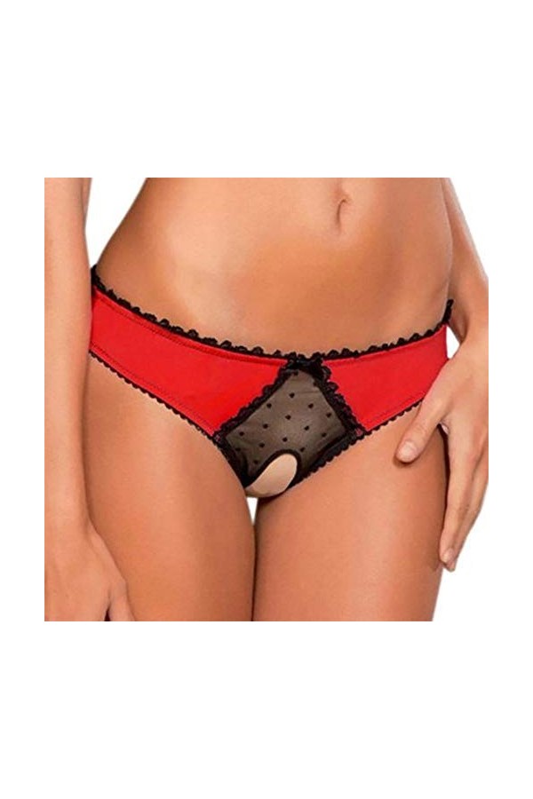 DKNMOL Lingerie Et Vêtements Sexy Lingerie Sexy Culotte Porno Dentelle Slip Ouvert Maille Sexe Érotique Transparent String-Ro