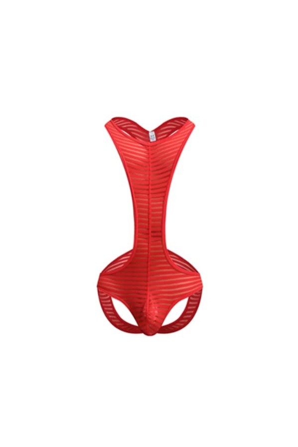 OLIns Homme Mankini Bulge Pouch Combinaison Bodysuit Lingerie Érotique Tempt Bar Pour Color:Yellow,Size:S 