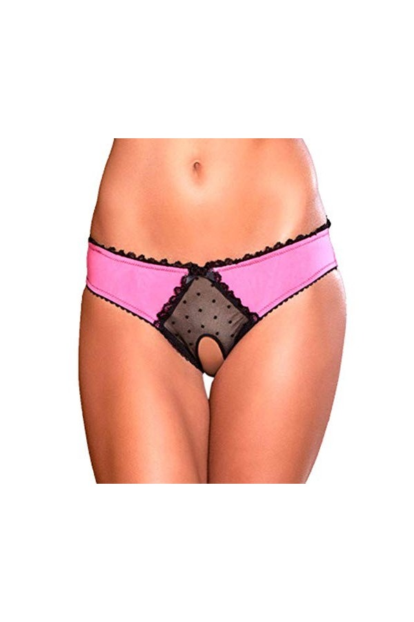 DKNMOL Lingerie Et Vêtements Sexy Lingerie Sexy Culotte Porno Dentelle Slip Ouvert Maille Sexe Érotique Transparent String-Ro