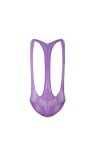 OLIns Hommes Sexy Bodysuit Tight Bulge Pouch Combinaison de Lutte Singlet Jumpsuit Pyjama Singlet Nuisette Babydoll Color:pu
