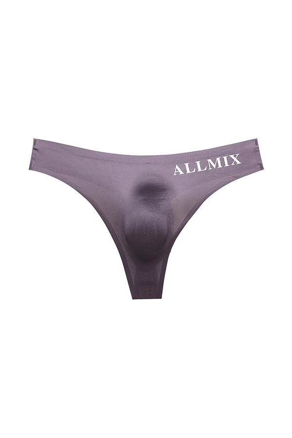 PIYAX sous-vêtements Transparents Sexy pour Hommes, Tongs de Sport, Fitness, Lettre, Hanche Fine, Culotte Sissy, String en So