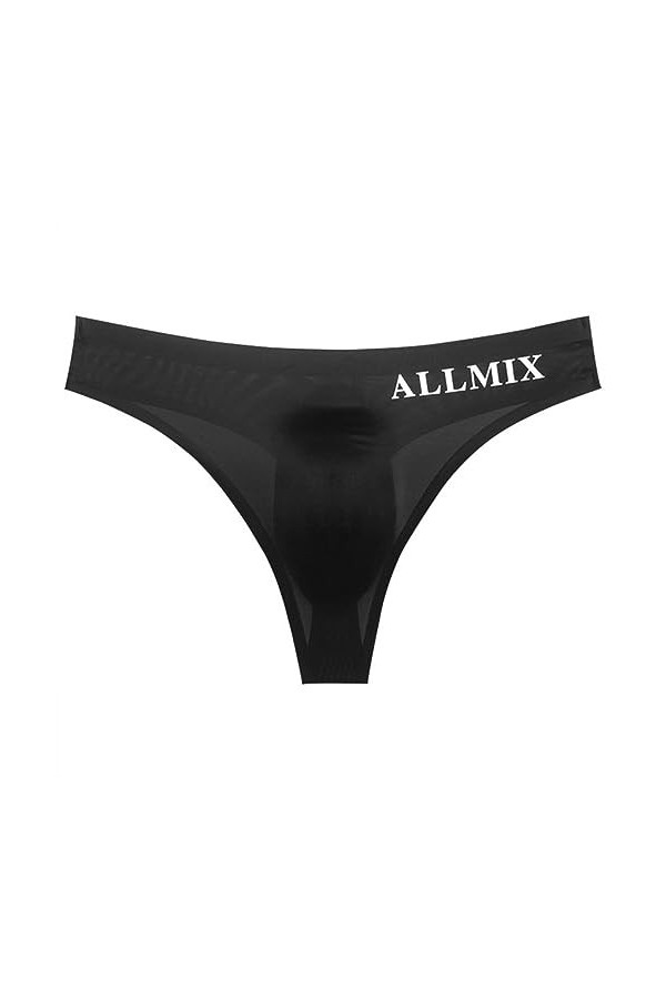 PIYAX sous-vêtements Transparents Sexy pour Hommes, Tongs de Sport, Fitness, Lettre, Hanche Fine, Culotte Sissy, String en So