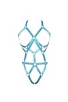 Ensemble de lingerie pour femme : ensemble de lingerie à bretelles, soutien-gorge cage sans bonnets réglable, ceinture harnai