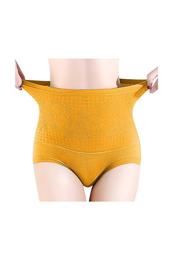 BKSCAYXS Sous-vêtements sexy pour femme - Doux - Taille haute - Culotte souple - Culotte extensible - Culotte érotique en den