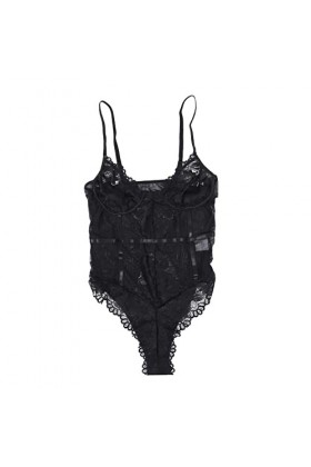 Garneck Manteau 1 PC Noir Robe De Soirée Lingerie Pijamas De Mujer Manteau Séduisant sous-Vêtements Vêtements De Nuit en Dent