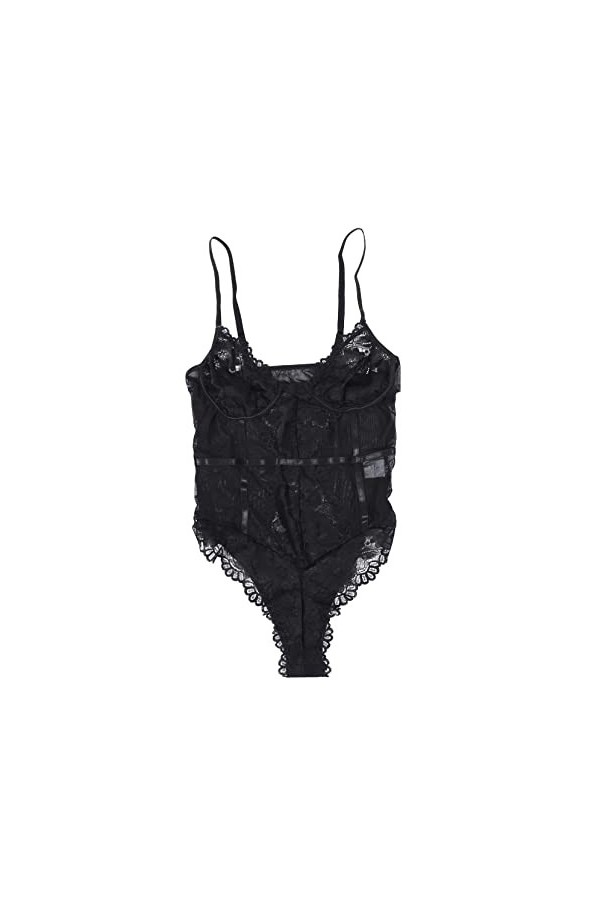 Garneck Manteau 1 PC Noir Robe De Soirée Lingerie Pijamas De Mujer Manteau Séduisant sous-Vêtements Vêtements De Nuit en Dent