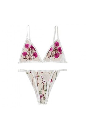 sous-vêtements Sexy pour Femmes Lingerie Bodystockings Femmes Lingerie Sexy Maille Transparente Soutien-Gorge en Dentelle sou