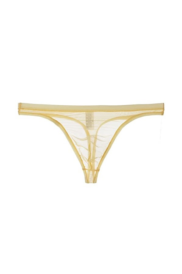 NAZARR sous-vêtements for Hommes Sexy Gaze Transparente Hommes Bikini String String Solide Jockstrap caleçon mâle Ultra-Mince
