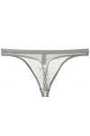 NAZARR sous-vêtements for Hommes Sexy Gaze Transparente Hommes Bikini String String Solide Jockstrap caleçon mâle Ultra-Mince