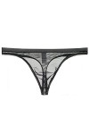 NAZARR sous-vêtements for Hommes Sexy Gaze Transparente Hommes Bikini String String Solide Jockstrap caleçon mâle Ultra-Mince