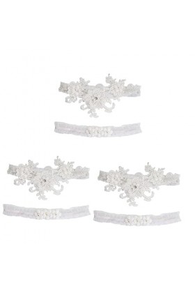 jojofuny 6 Pièces Jarretières De Mariage Jarretière De Mariée Jarretières pour La Mariée Anneau Élastique Porte-Jarretelles B