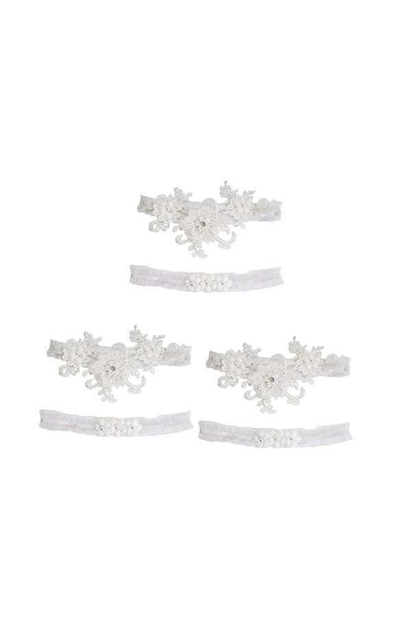 jojofuny 6 Pièces Jarretières De Mariage Jarretière De Mariée Jarretières pour La Mariée Anneau Élastique Porte-Jarretelles B