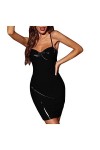 SHANHE Sexy Wetlook Backless Sling Dress PU Cuir Mini Robe Brillante Teddy Clubwear Latex Robe de Nuit Vêtements de Nuit Lene