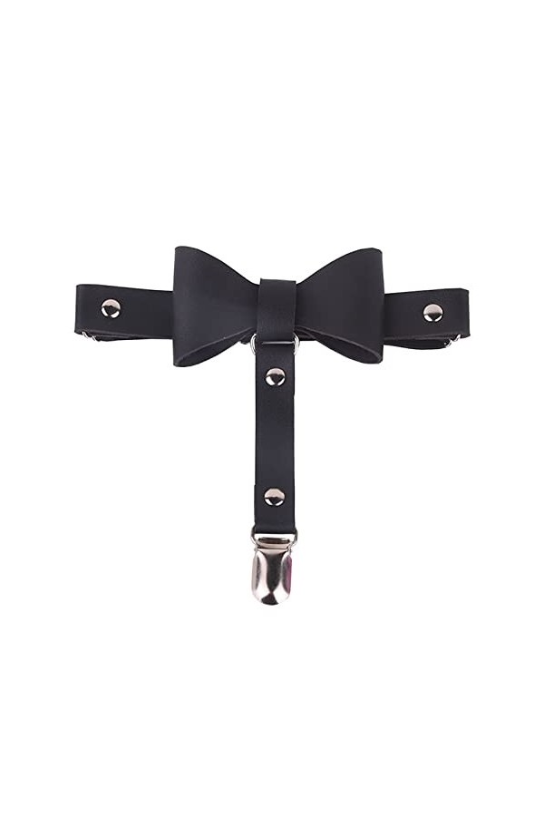 Femmes noires Sexy Punk jarretière élastique Pu cuir jambe anneau harnais accessoires réglables Color : 3, Size : 1pc 