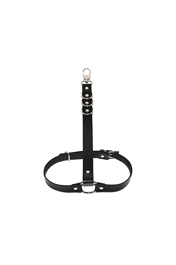 Femmes noires Sexy Punk jarretière élastique Pu cuir jambe anneau harnais accessoires réglables Color : 3, Size : 1pc 