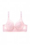 BURUVO Soutien-Gorge Femme Sexy en Dentelle Deep V Bra Plus Taille Bralette Pink 100B
