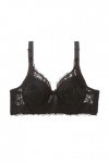 BURUVO Soutien-Gorge Femme Sexy en Dentelle Deep V Bra Plus Taille Bralette Black 105D