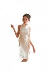 RONGYEE Vêtement Lingerie Cheongsam Costume Anime Babydoll Costume Chinois - blanc - Taille Unique