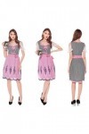 BOTCAM Costume de fête bavaroise Dirndl - Robe pour femme - Costume de bière - Cosplay 3 - Mini robe sexy, Rose 1, M