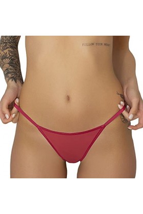 Culottes De sous-vêtements pour Femmes T-Back Sexy G-String Thongs See Through Panty Beige,XXL 