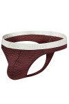 ZUOLAIYIN String pour homme - String pour homme - Grande poche - Sous-vêtements sexy - Blanc et noir, 8299 rouge foncé, XXX