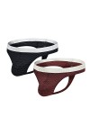 ZUOLAIYIN String pour homme - String pour homme - Grande poche - Sous-vêtements sexy - Blanc et noir, 8299 rouge foncé, XXX