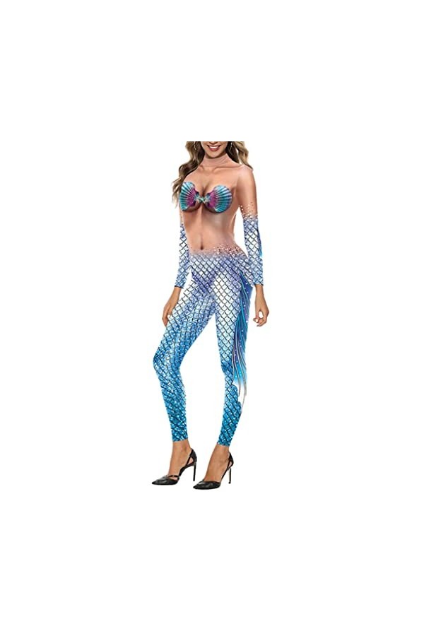 Aiihoo Femme Lingerie Sexy Erotique Imprimé Combinaisons Catsuit Clubwear Stretch Unitard Combinaisons Fantaisie Brillant Cos